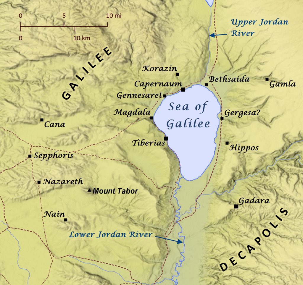 Map Of Cana Of Galilee