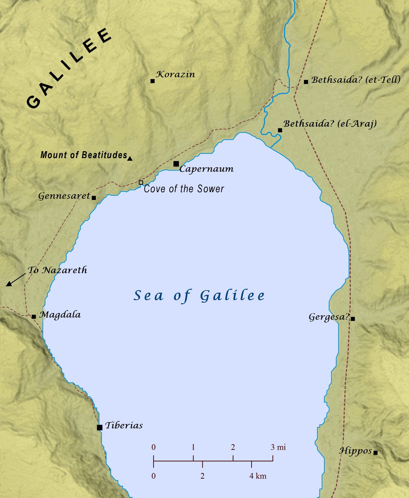 Jesus Ministry Along The Sea Of Galilee Bible Mapper Atlas One For All