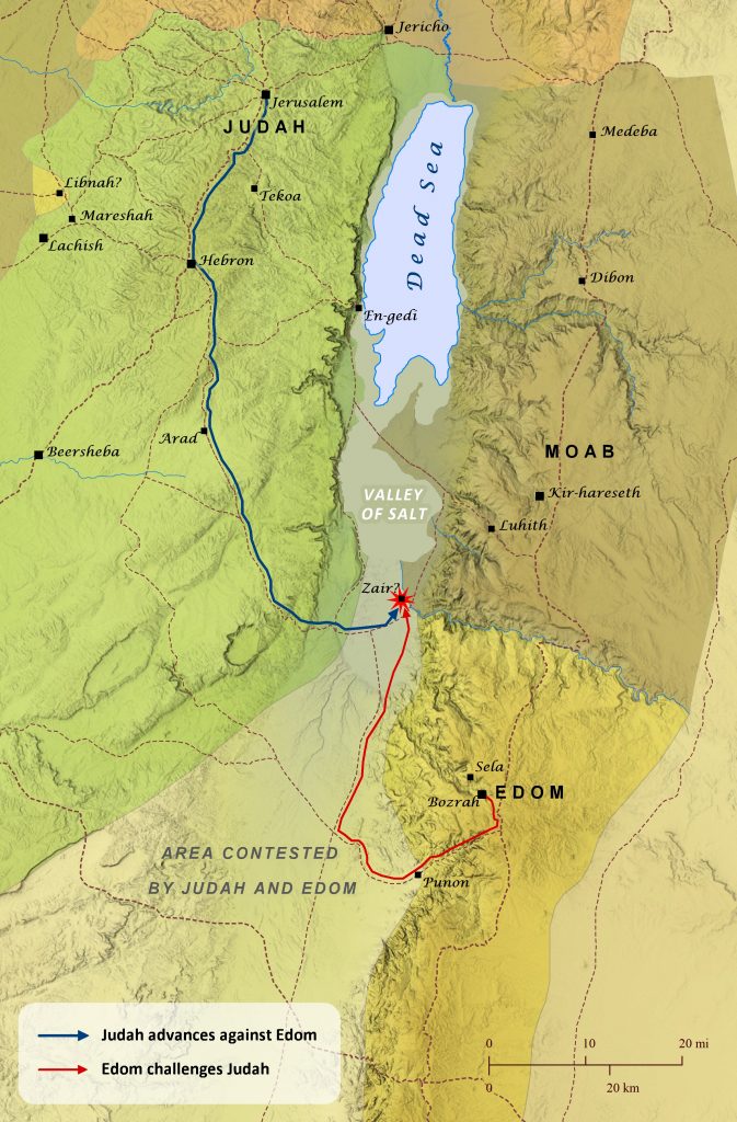 Edom and Libnah Revolt Bible Mapper Atlas