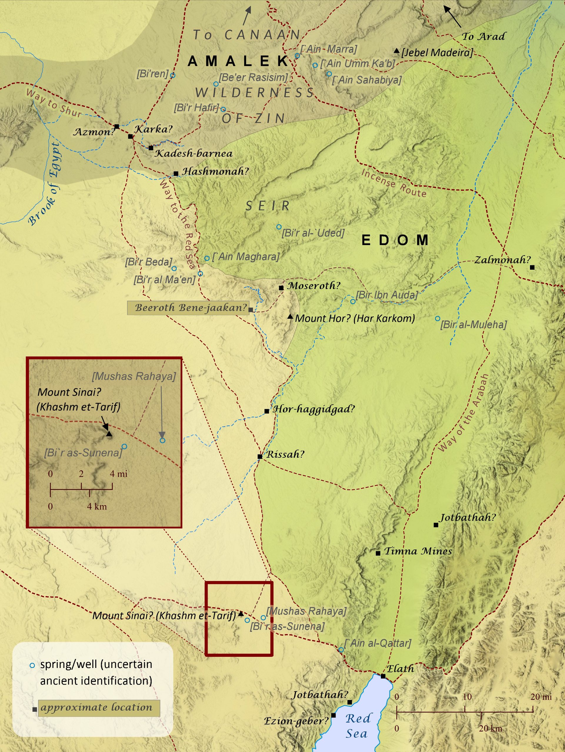The Israelites’ Journeys in the Wilderness – Bible Mapper Atlas