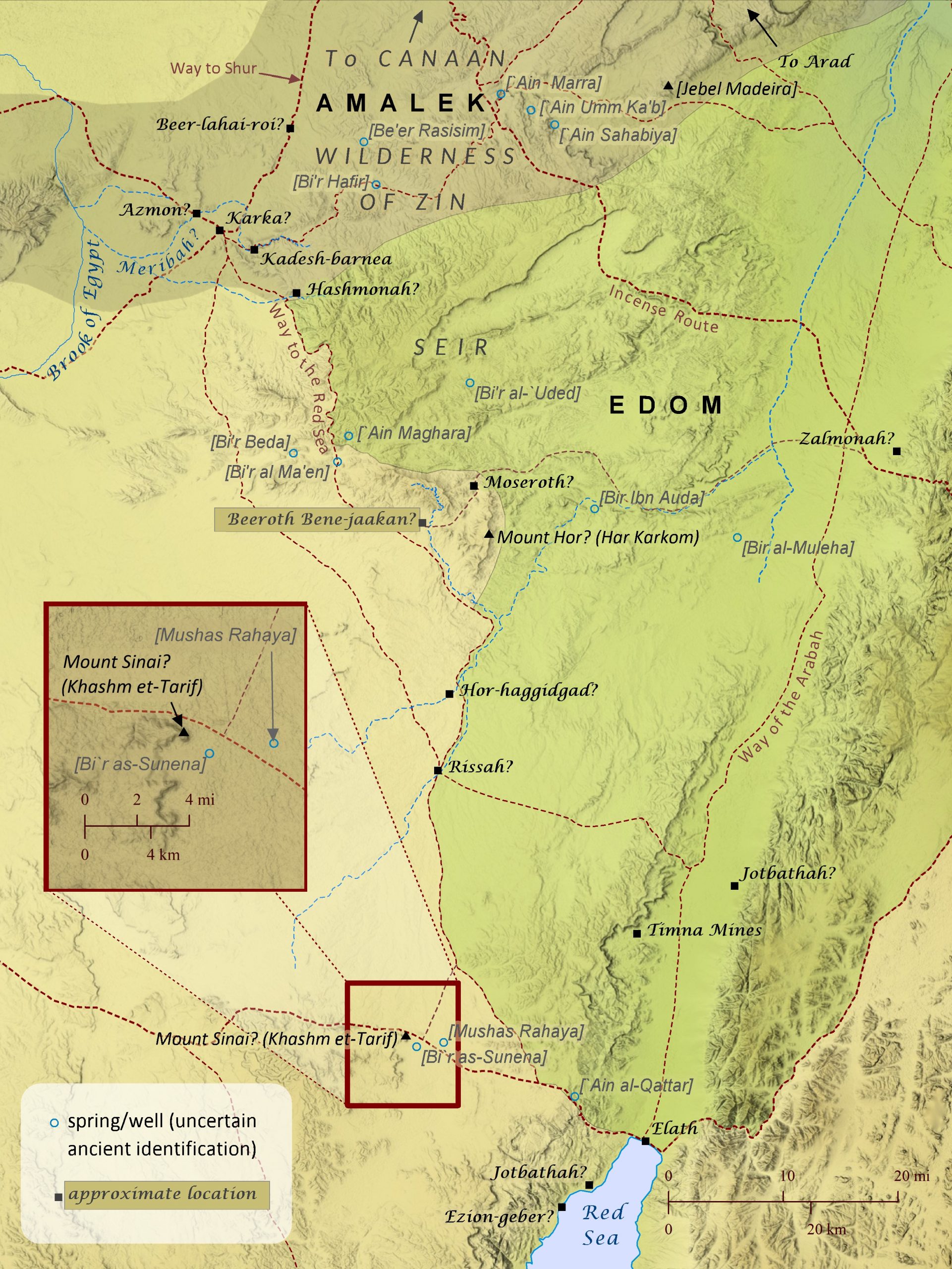 The Israelites’ Journeys in the Wilderness – Bible Mapper Atlas