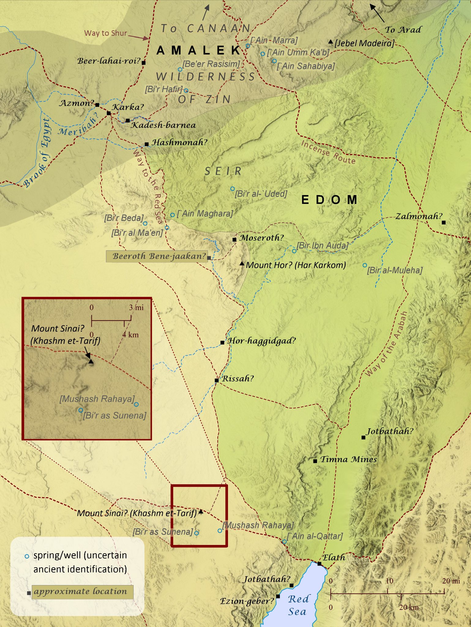 The Israelites’ Journeys in the Wilderness – Bible Mapper Atlas