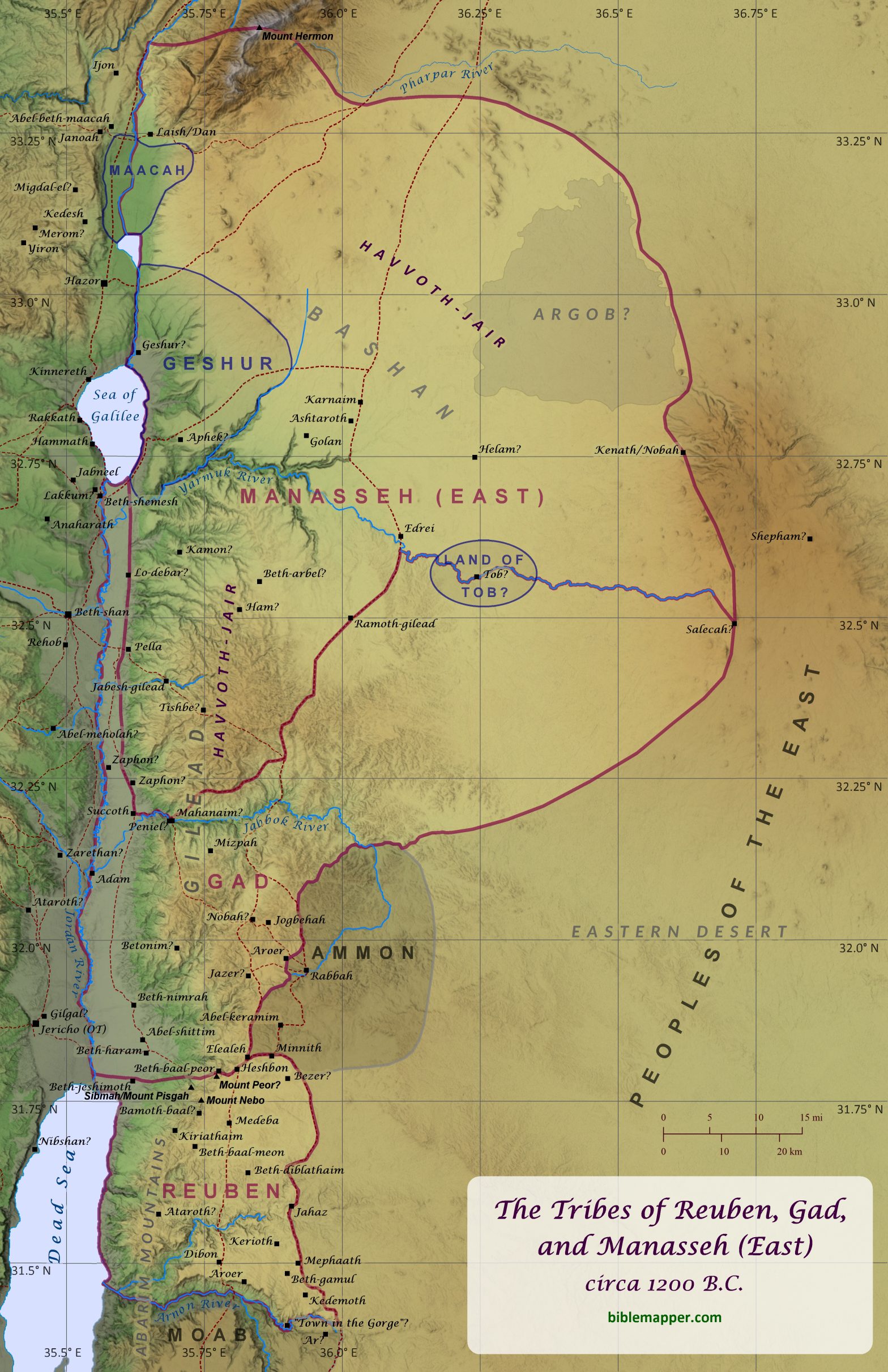 Poster Map Of The Tribes Of Reuben Gad And Manasseh East Bible Poster Map Of The Tribes Of Reuben Gad And Manasseh East Bible